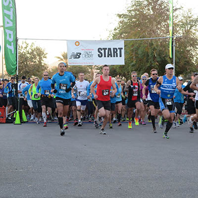 Runners starting Palm Desert Half Marathon