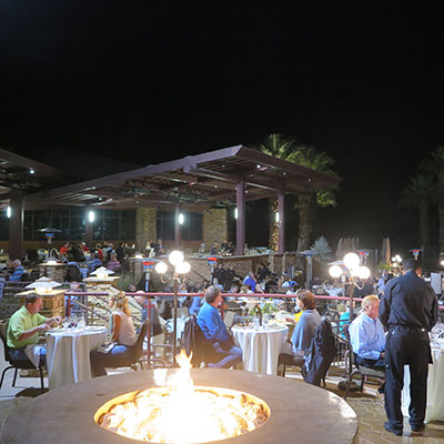Desert Willow Terrace evening with diners