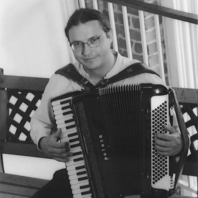 Mark Danisovzky playing the accordion