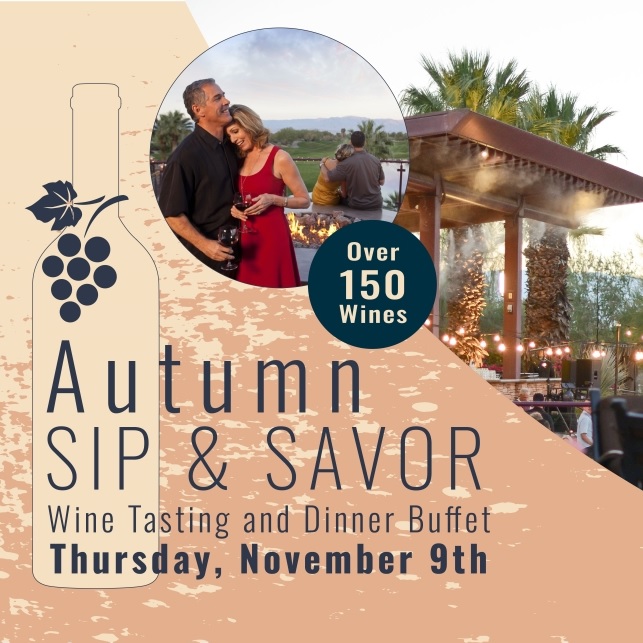 flyer of the wine tasting