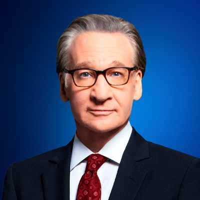 Bill Maher with a Blue Background