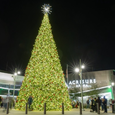 tree lighting at acrisure arena